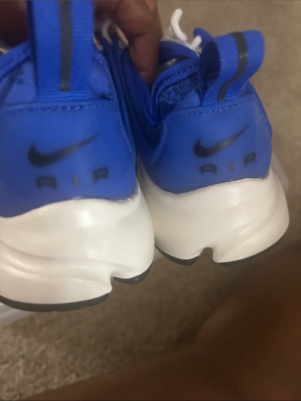 Nike Kids Blue Floral Sneakers with White Laces - Picture 4 of 4